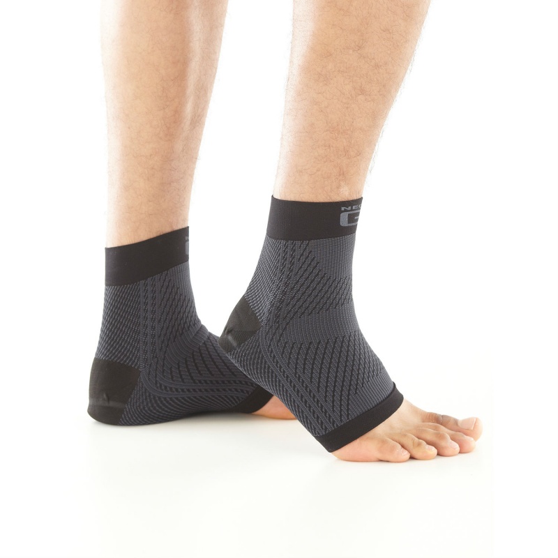Neo G Plantar Fasciitis Everyday Support Socks, black and open-toed