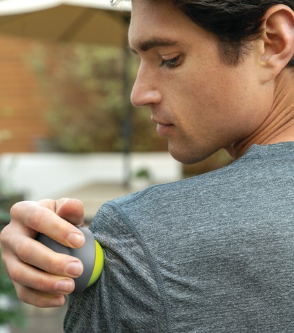 You can also use the Handheld Ball to relieve aching shoulders