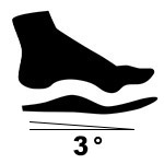 Insoles with 3 Degree Heel Postings