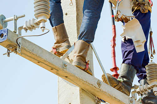 Electrician Worker Putting Stress on Feet