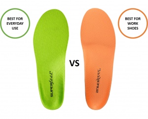 Superfeet Green vs Superfeet Orange Insoles