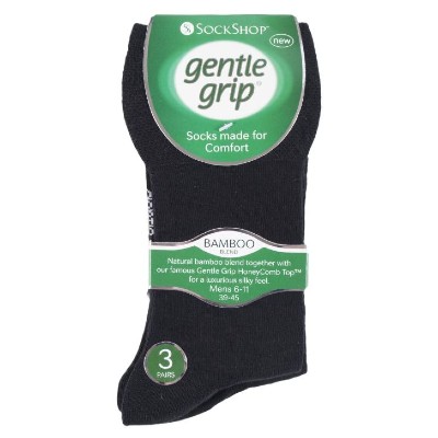 Gentle Grip New 6 Paia Calze Uomo Senza Elastico | Calzini Morbidi In Cotone Con Fascia Comprimibile Delicata | Ideali Per Circolazione E Gonfiore | Taglia 39-45 EUR