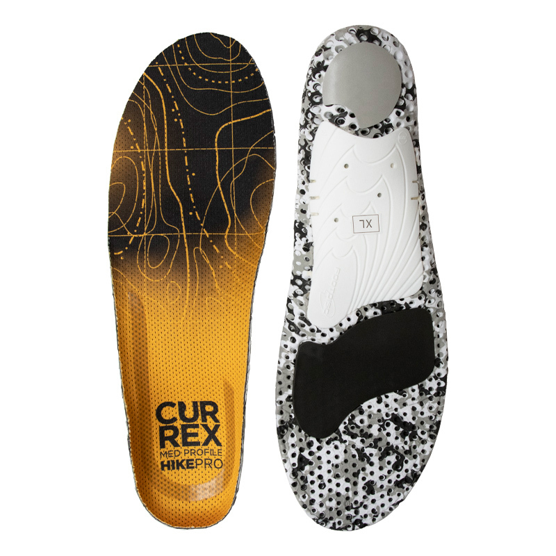 CURREX HikePro inlegzool - Je nieuwe dimensie van wandelen. Dynamische performance inlegzool voor wandelen, hiking of wandelingen, rood (low profile), EU 42-44 (label L