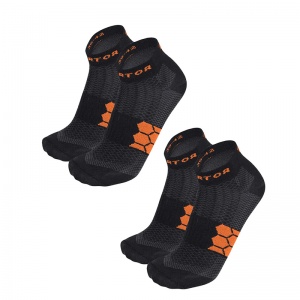 Enertor Black/Orange Socks (2 Pairs)