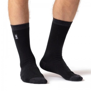 Heat Holders Ultra Lite Black Men's Thin Thermal Socks (Pack of Two Pairs)