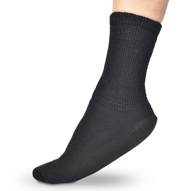 Silipos Diabetic Black Gel Socks - ShoeInsoles.co.uk