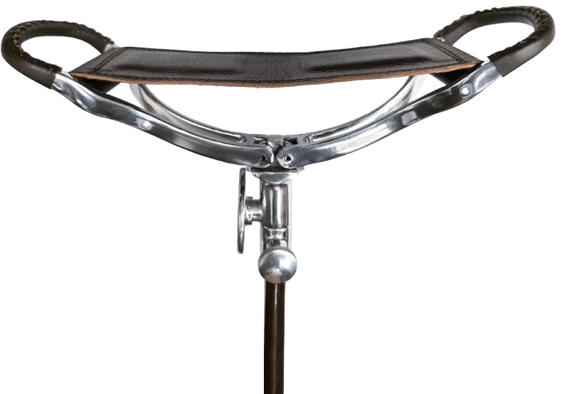 Simple unfold the stick at both sides to create a platform for comfortable sitting no matter where you are Wide Platformed Shooting Stick