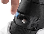 Inflate the aircell with the blue button Aircell Inflation of the Aircast AirLift PTTD Ankle Brace