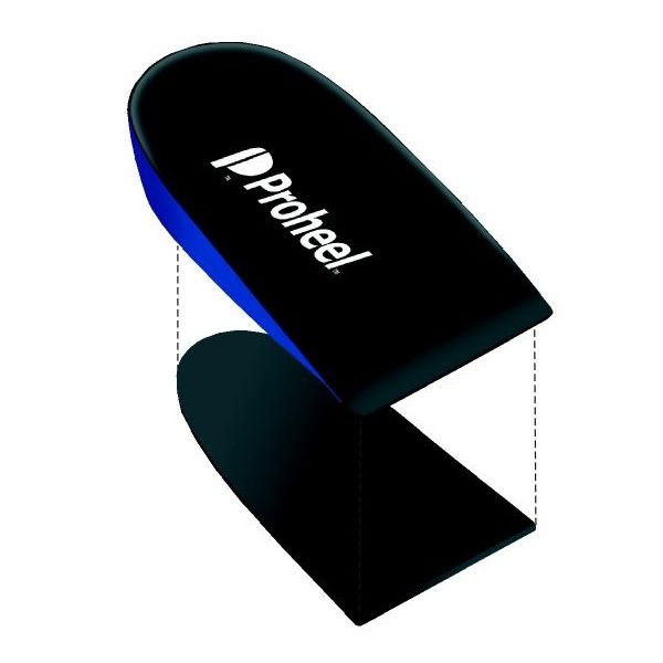 The Proheel Heel Elevator raises the heel through the use of an adhesive elevation platform Proheel Heel Elevator