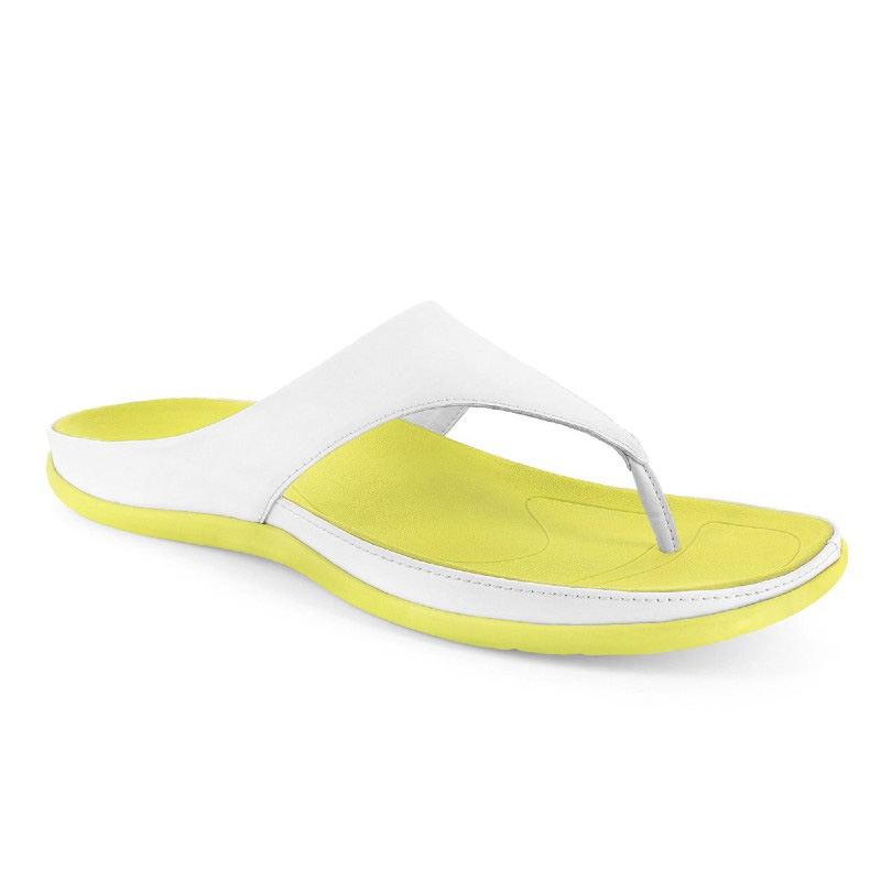 Strive Ilya White/Citrus Orthotic Sandals 