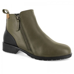 Strive Sandringham Olive Green Leather Orthopaedic Boots