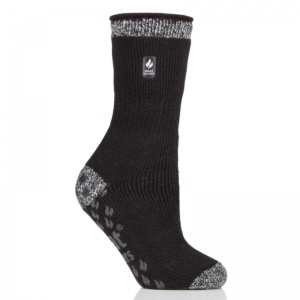 Heat Holders Women's Black Thermal Slipper Socks (Pack of Two Pairs)