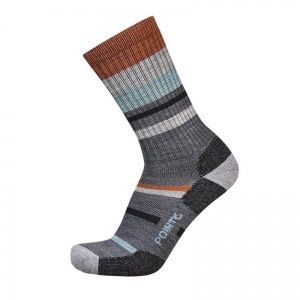 Sidas Point6 37.5 Light Crew Mixed Stripe Grey/Ocean Hiker Socks