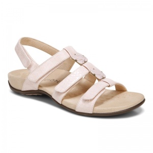 Vionic Rest Amber Pink Snake Women's Orthotic Sandals