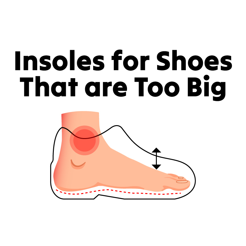 Insoles for shoes store half size too big
